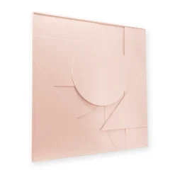 Abstract 3d Ornament 80x80cm Roze