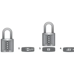 Abus combinatieslot TCZ4/50HB50 - Zamak hoge veiligheid voor buiten lange beugel - Behuizing 50mm beugel 50mm