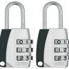 Abus Combinatieslot TCZ2/20 - Zink voor kluisje - Behuizing 20 mm - Set van 2 stuks