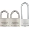 Abus Hangslotenset Titalium TKTI24/40 HB63 - Aluminium voor buiten hoge veiligheid - Body 40mm lange beugel 63mm - Set van 3 stuks