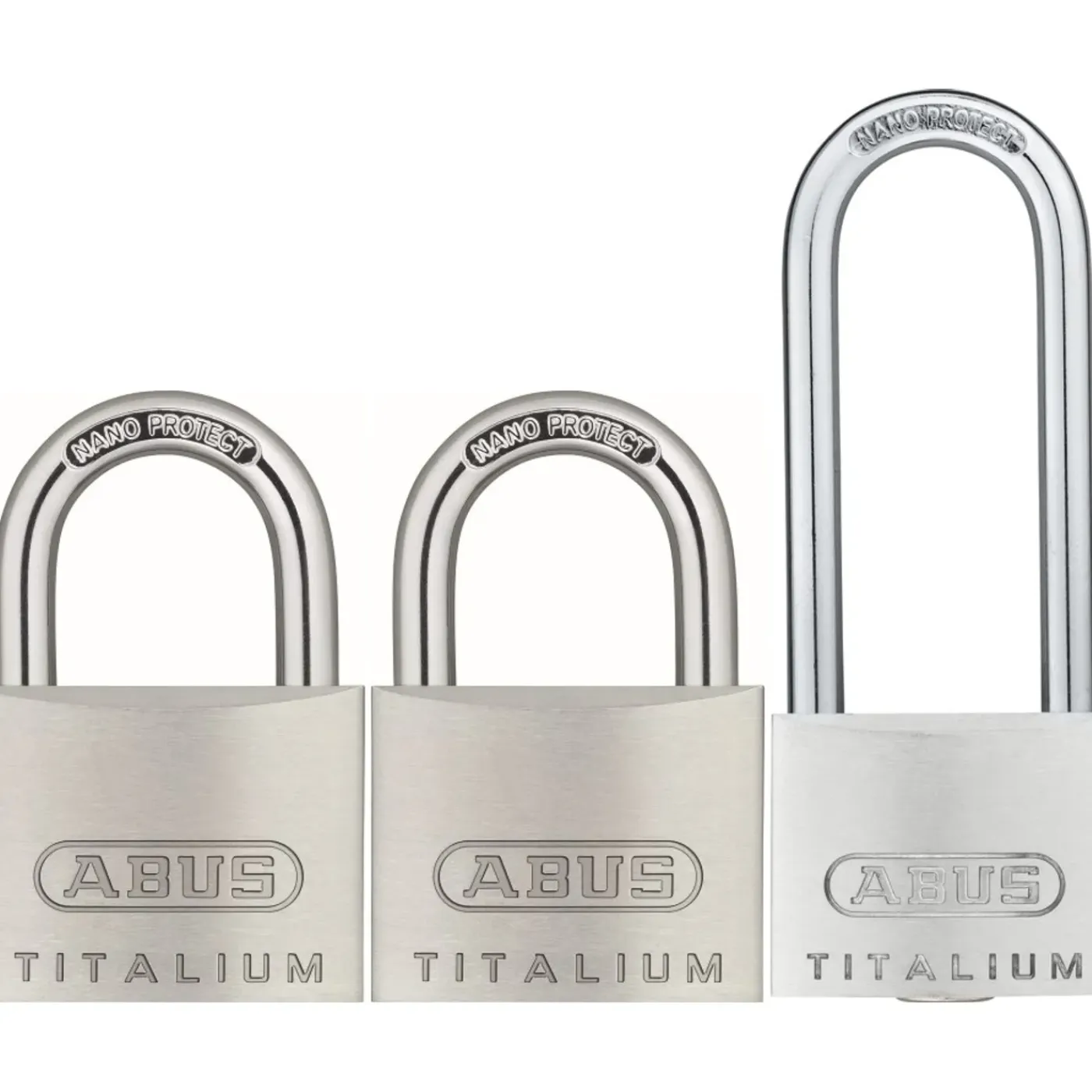 Abus Hangslotenset Titalium TKTI24/40 HB63 - Aluminium voor buiten hoge veiligheid - Body 40mm lange beugel 63mm - Set van 3 stuks
