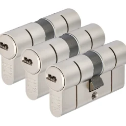 Abus Veiligheidscilinder D10PS 30/30 mm SKG** - met Boorbeveiliging - met Certificaat - 5 Sleutels - Set van 3