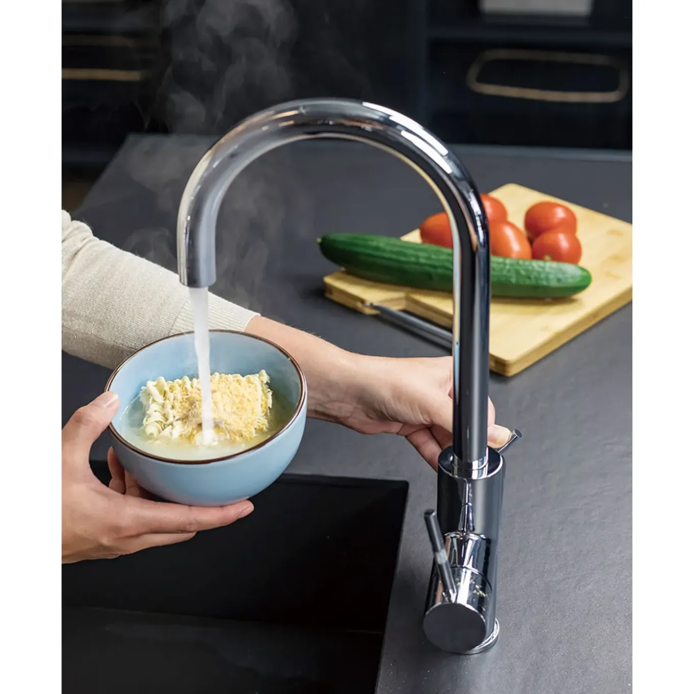 Ace kokendwaterkraan Boil chroom C-uitloop