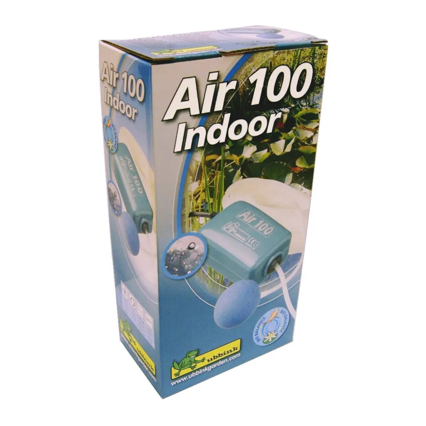 AIR 100 - beluchtingspomp, 1x luchtslang 10m, 1x bruissteen, incl. reserve membraan, 3w - 100 l/h
