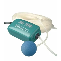 AIR 100 - beluchtingspomp, 1x luchtslang 10m, 1x bruissteen, incl. reserve membraan, 3w - 100 l/h