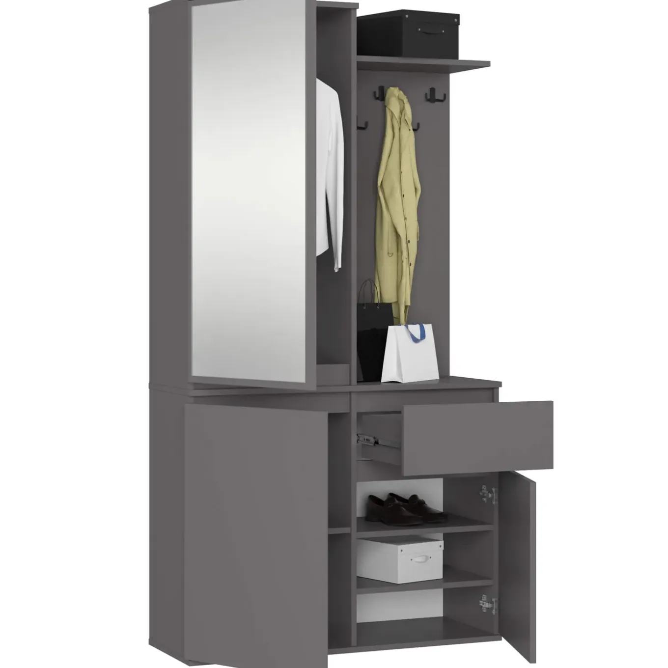 Akord Halmeubel Entro Grijs Graphite 95x35x183