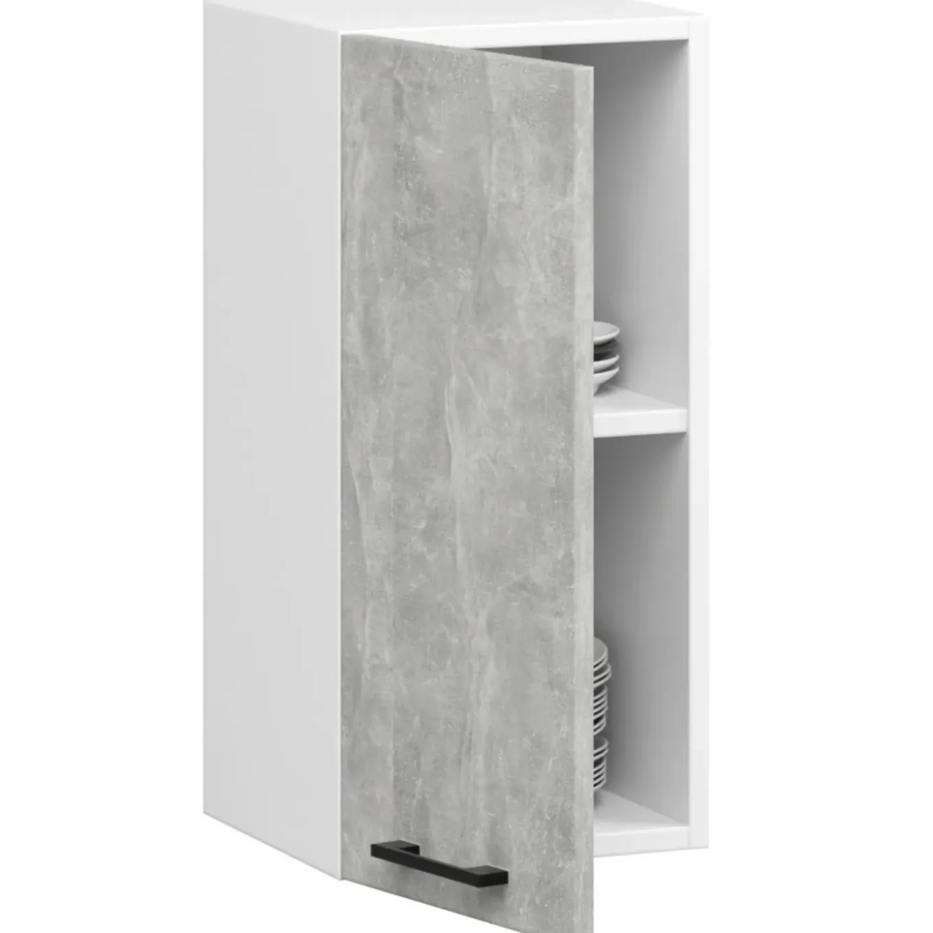 Akord-keukenkast Oliwia-wit/beton-30x30x58