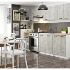 Akord -keukenkast Oliwia-wit/beton-60x30x58
