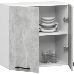 Akord -keukenkast Oliwia-wit/beton-60x30x58