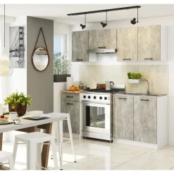Akord -keukenkast Oliwia-wit/beton-60x30x58