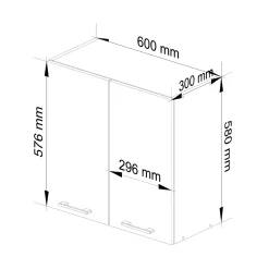 Akord-keukenkast Oliwia-wit-60x30x58