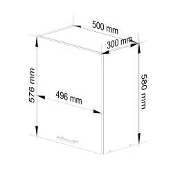 Akord -keukenkast Oliwia-wit-50x30x58