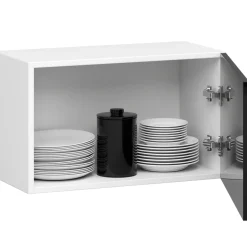 Akord -onderkast Keuken Oliwia-wit/zwart Glans-60x30x29