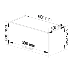 Akord -onderkast Keuken Oliwia-wit/cappuccino Glans-60x30x29