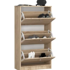 Akord -schoenenkast 3 Kleppen-eiken Sonoma-60x29x113