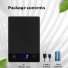 AKSA Home ® Digitale Keukenweegschaal - USB Oplaadbaar - 1gr tot 15kg – Tarra Functie