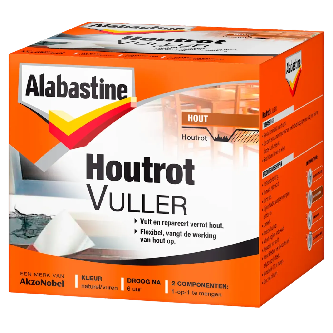 Alabastine houtrotvuller 1kg