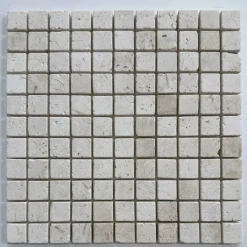 Albedo pierre Albedo Steen - Verouderd Travertijn Mozaïek Al-243 - Natuurlijk Ivoor - 30,5x30,5 Cm