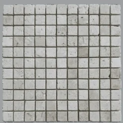 Albedo pierre Albedo Steen - Verouderd Travertijn Mozaïek Al-243 - Natuurlijk Ivoor - 30,5x30,5 Cm