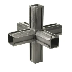 ALBERTS Buisverbinder - XD - Kruisstuk 90 Graden - Polyamide - Zwart - 20x20x1.5mm