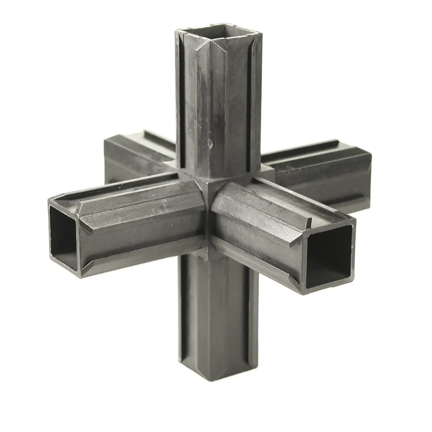 ALBERTS Buisverbinder - XD - Kruisstuk 90 Graden - Polyamide - Zwart - 20x20x1.5mm
