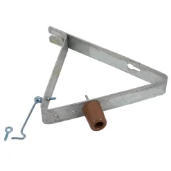 Alberts deurstopper - om te schroeven met buffer en haak - staal verzinkt - 290x40x5mm