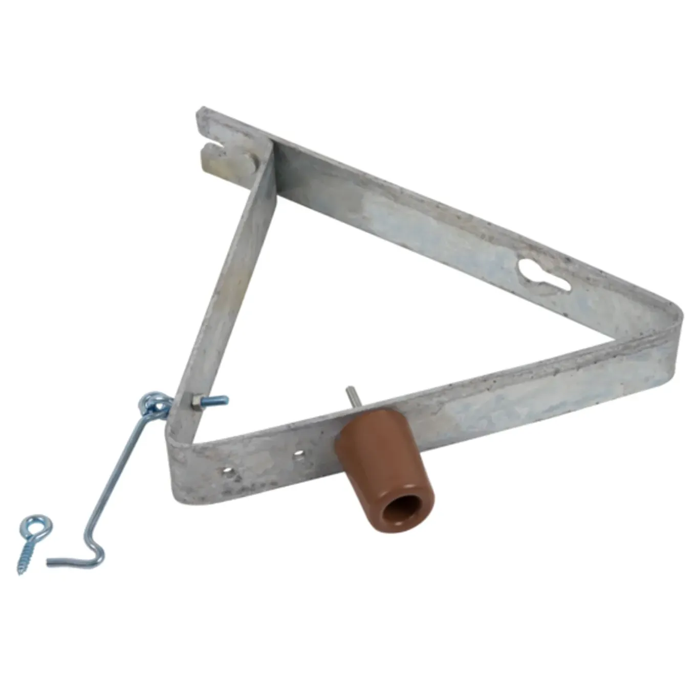 Alberts deurstopper - om te schroeven met buffer en haak - staal verzinkt - 290x40x5mm