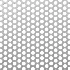 ALBERTS Geperforeerde Plaat - Staal - Brut - Ronde Perforatie Diam.8mm - 250x500x1mm
