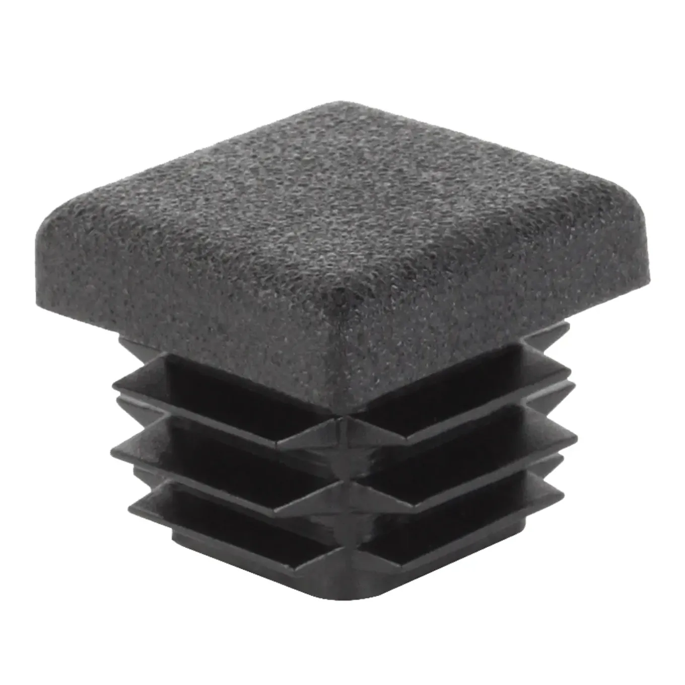 Alberts Insteek-eindkap - Voor Vierkante Buizen - Vierkant kunststof zwart - 20x20mm - 4 stuks