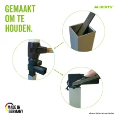 Alberts Multifunctionele Verbinder Constructie - Xd - kruisvorm - Pvc - zwart - 20x20mm