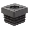ALBERTS schroefdraaddop voor vierkante buis 20x20mm M9 zwart 4st.