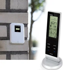 Alecto weerstation met draadloze buitensensor zwart/zilver