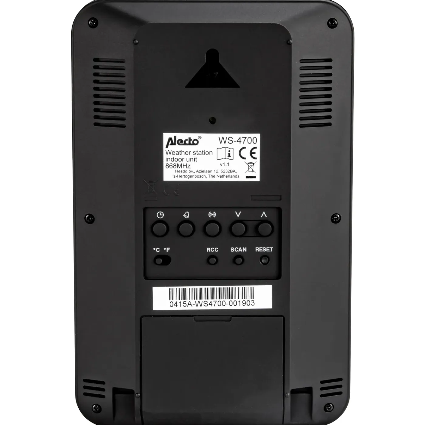 Alecto Weerstation WS-4700 - Professioneel - Draadloos - Zwart