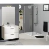 Allibert - Douchebak - Slim 80 x 80 CM - Polybeton - Wit