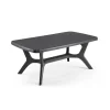 Allibert tuintafel Baltimore kunsthars grafiet 177x100cm