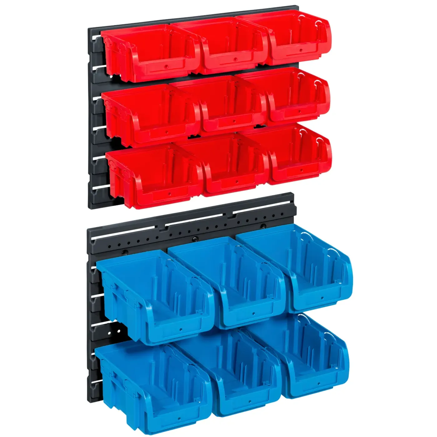 Overig Allit magazijnbak opbergbak ProfiPlus rood blauw 120x385x350mm 15 bakjes
