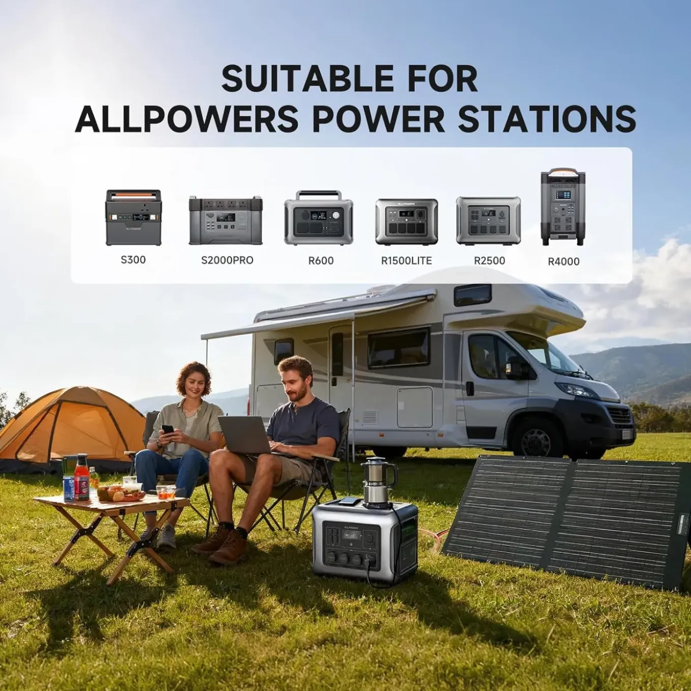 Allpowers - Draagbare Zonnepanelen - SE100 - 100w,ip68 Opvouwbaar