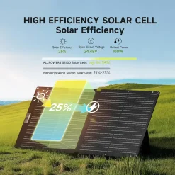 Allpowers - Draagbare Zonnepanelen - SE100 - 100w,ip68 Opvouwbaar