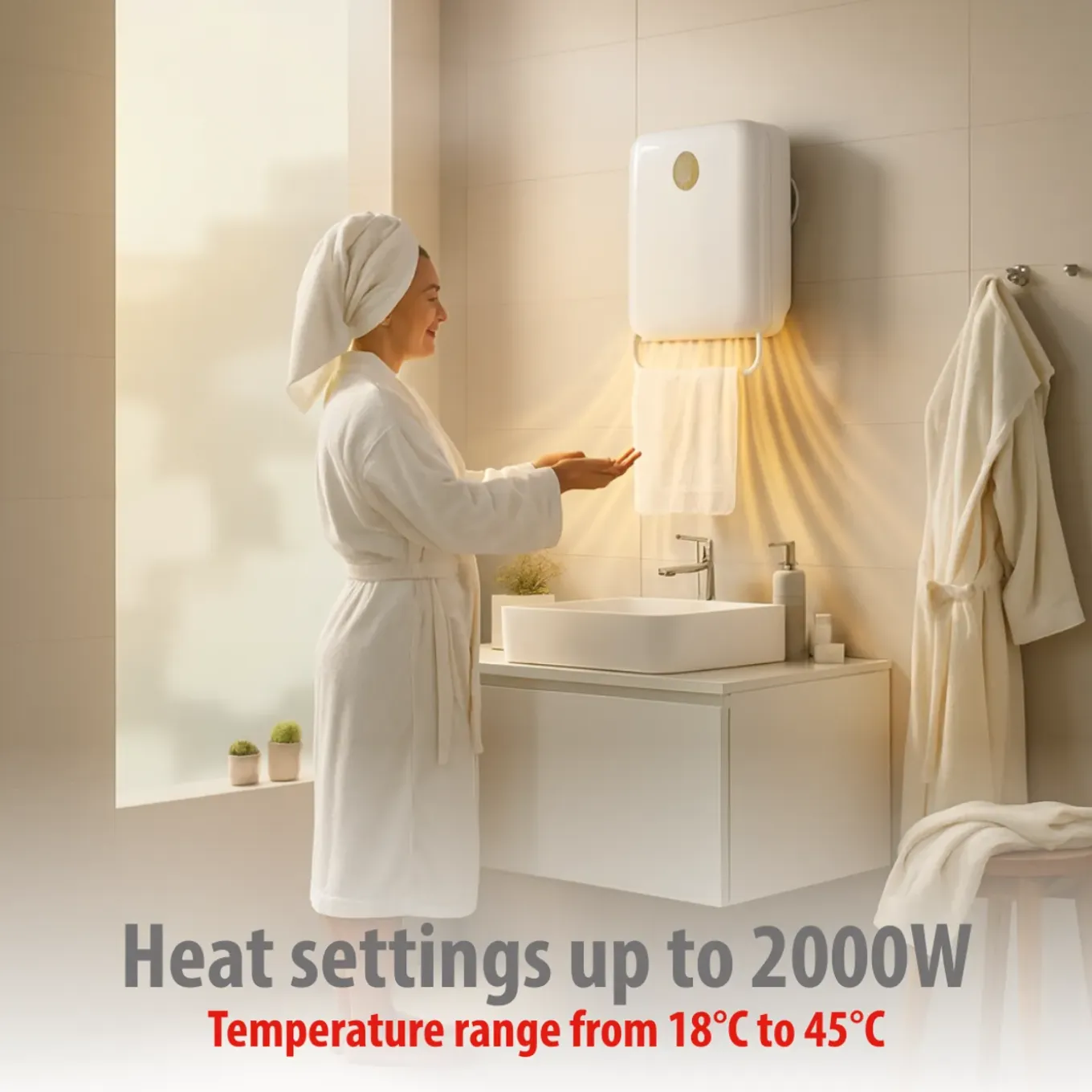 Alpina Badkamer Verwarming Elektrisch 750/2000w