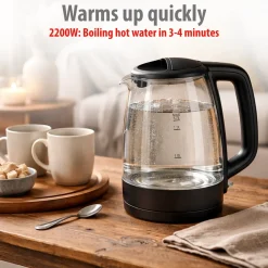 Alpina Waterkoker 1 -7 Liter - Waterkoker Glas 1850-2200w