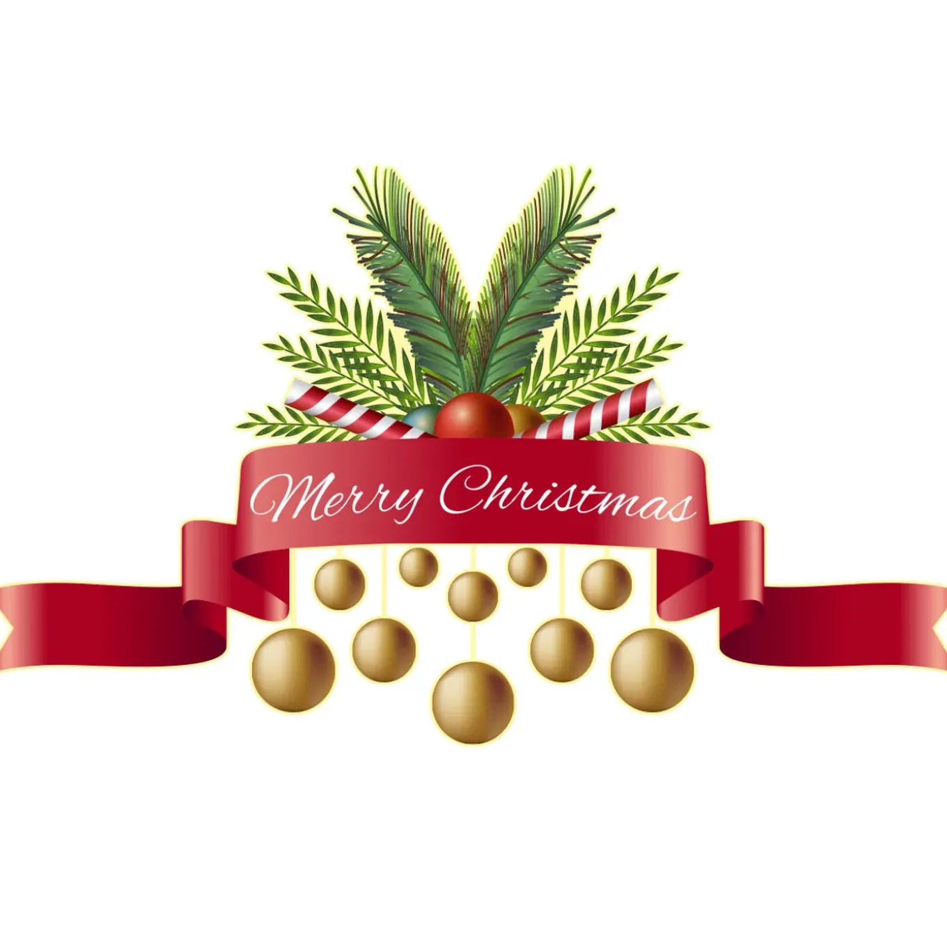 Ambiance Sticker - Muursticker - Kerststicker Lint En Tekst Fijne Kerst - Kerstlintsticke - 90x150cm