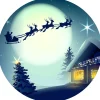 Ambiance Sticker - Muursticker - Kerstkranssticker - 50x50cm