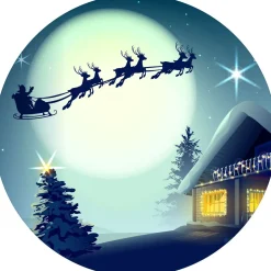 Ambiance Sticker - Muursticker - Kerstkranssticker - 50x50cm