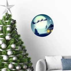 Ambiance Sticker - Muursticker - Kerstkranssticker - 50x50cm