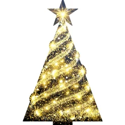 Ambiance Sticker - Muursticker - Glitterende Kerstboomsticker - 115x70cm