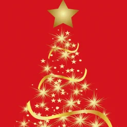 Ambiente Kerst Thema Servetten - 20x St - 33 Cm - Kerstboom