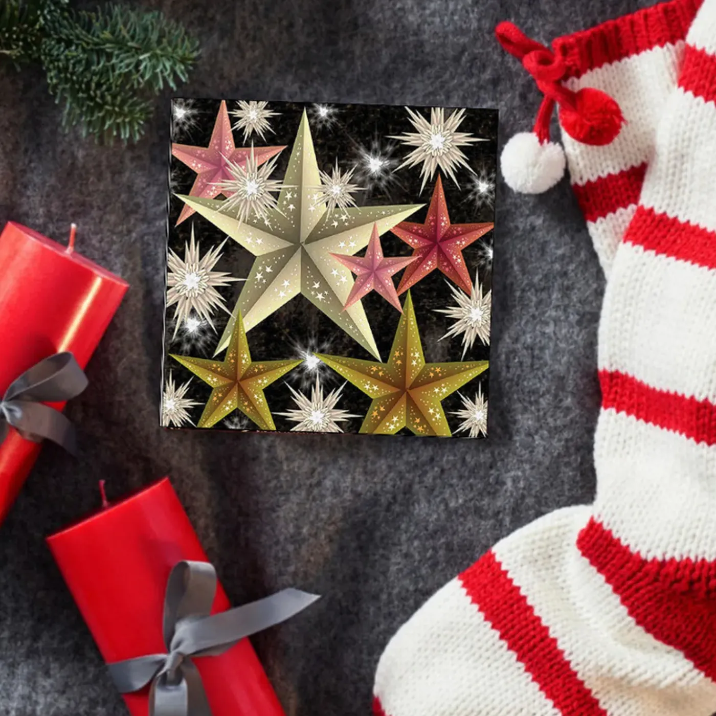 Ambiente Kerst Thema Servetten - 20x St - 33 Cm - Kerststerren