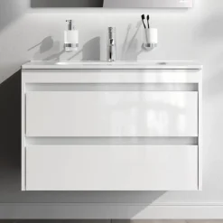 AM.PM - Badkamermeubel Met Wastafel - Spike - 80 Cm Wit - Plat Pakket - 2 Laden - Softclose