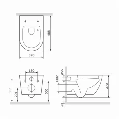 AM.PM Hangtoilet Like Wit - Aquaspin Randloos Toilet - Soft-close Toiletzitting