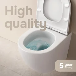 AM.PM Hangtoilet Like Wit - Aquaspin Randloos Toilet - Soft-close Toiletzitting